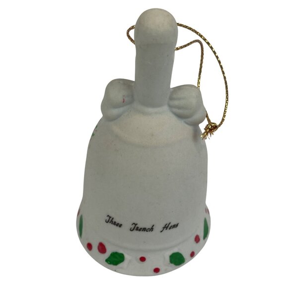 JC Penney Twelve Days Of Christmas Three French Hens Ornament Bell - Picture 3 of 8